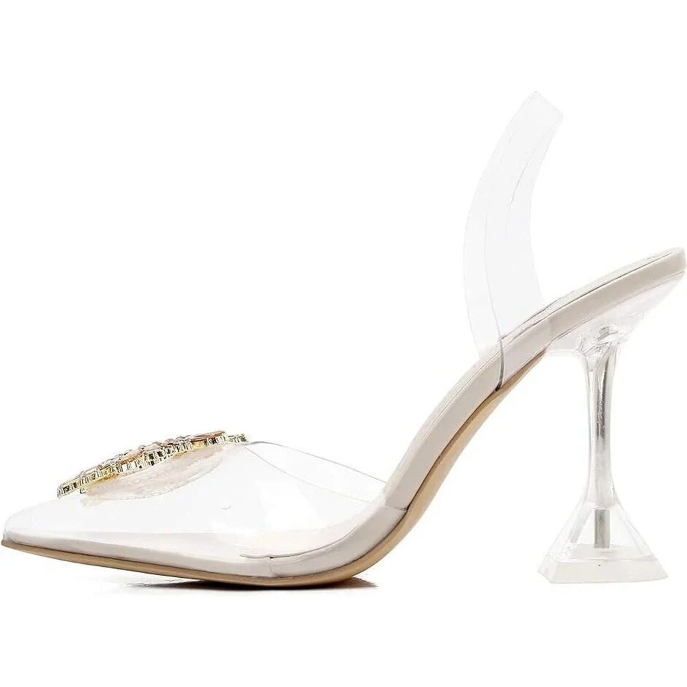 MACKIN J 188-6 Women's Dress Clear Sandal‎ - Heels - Pointed Toe - Slip On - 11